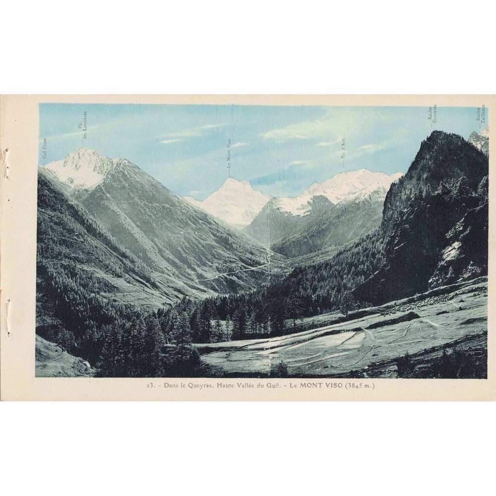 Vintage Mont Viso Queyras Haute Vallee du Guil Photogravure Postcard
